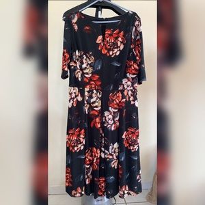 Black floral dress